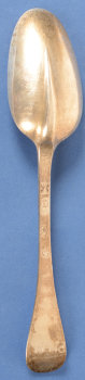 Unknown Brussels Maker silver rat-tail spoon