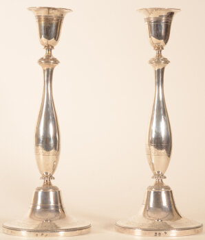 Bernard Cappaert Pair of silver candlesticks 1809-1814