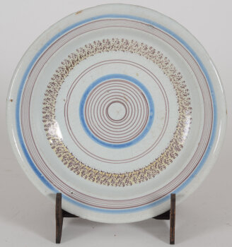 Brussels 'target'  tin-glazed earthenware dish