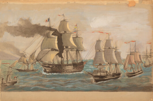 Johan Godefriedus Coblijn a French war ship