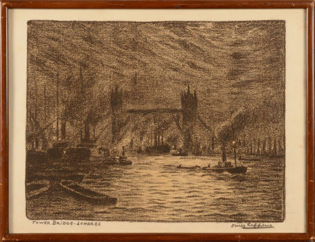Omer Coppens the Tower Bridge lithograph