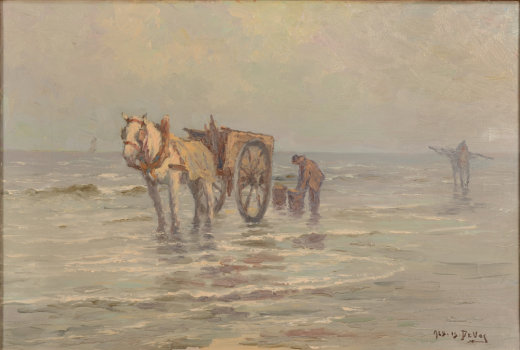 Albert Isidore De Vos shrimp fishermen at the Belgian coast