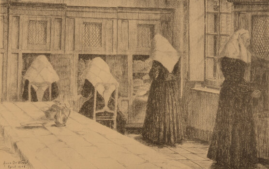 Anna de Weert Daily life at the beguinage (supper) 1902