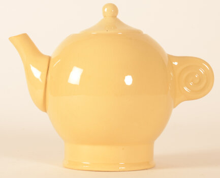A rare yellow Jean Luce art deco tea pot