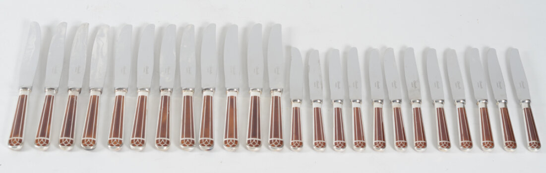 Christofle France a complete set of Talisman knives