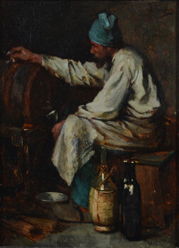 Josse Impens in the wine cellar