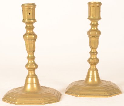 Pair of L XIV candlesticks