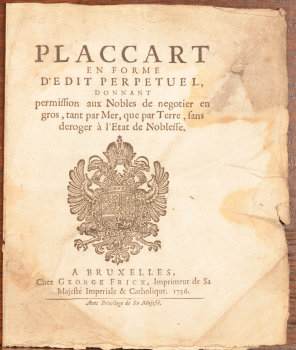 Placcart Bruxelles 1736