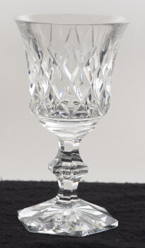 Val Saint-Lambert, Metternich, taille fantaisie, cut crystal wine glass