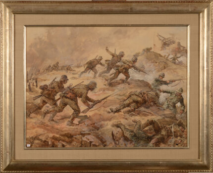 Reiche A. German soldiers attacking the French 1917
