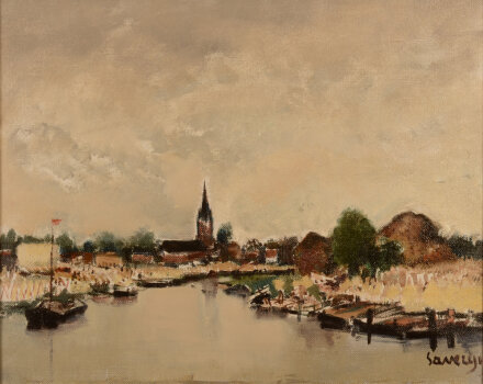 Albert Saverys the river Leie at Kortrijk