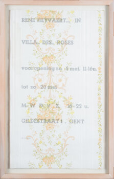 René Heyvaert rare wallpaper poster for the Villa des Roses exhibition