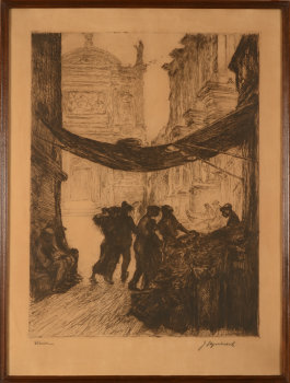 Emile Thysebaert etching Venise