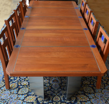 Jos Van Driessche monumental table and chairs