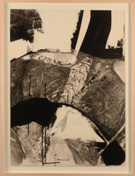 Paul Van Gysegem Vertical composition with collage 1966