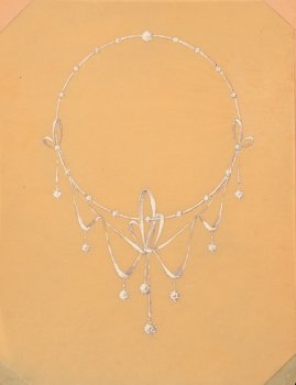 Philippe Wolfers drawing necklace