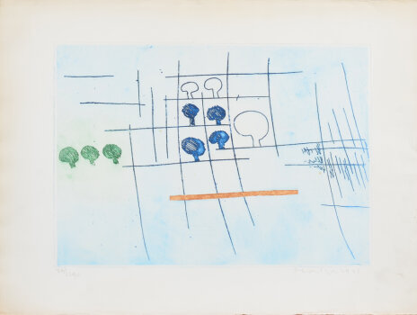 Jan Montijn Vaucluse 1971 a colour etching