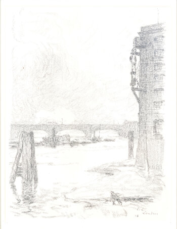 Emile Claus London 1915, an original drawing