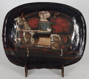 Achiel Pauwels an early unique figurative dish