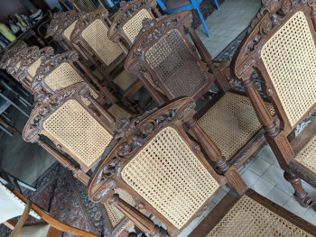 12 oak chairs
