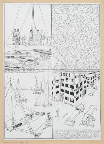 Mark Severin an original Chinese ink drawing from 1928