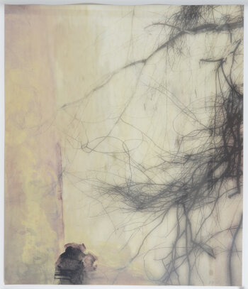 Bent Holstein, In the Park #13, a mixed media work from 2017