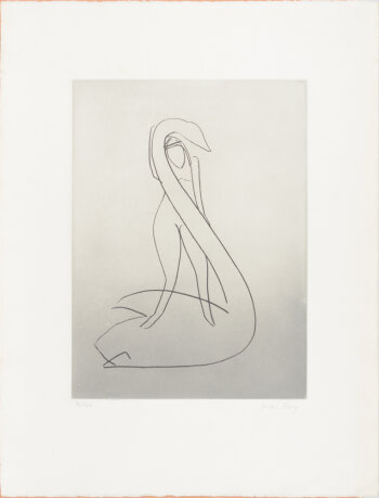 Man Ray Leda and the Swan from Les Anatoms  etching and aquatint D from 1970