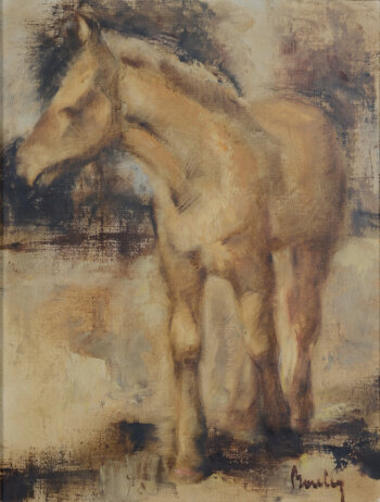 Jules Boulez a foal painting from the 1930's