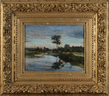 Alfred Verwee Paysage à la Campine