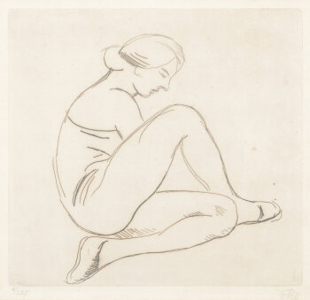 Aristide Maillol Seated woman (profile), 1926 etching