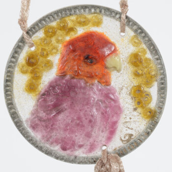 Gabriel Argy-Rousseau a rare pâte de verre Perruche pendant, 1923