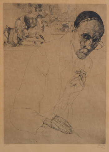 Jules De Bruycker, Self portrait, 1925, etching