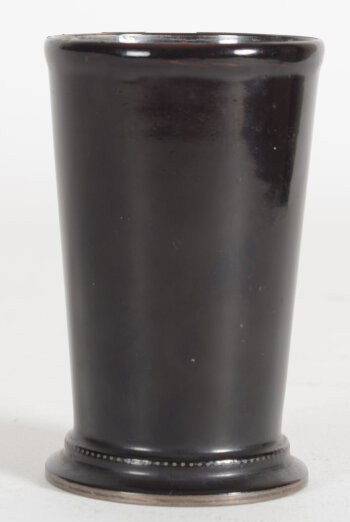Marcel Wolfers a unique black lacquer on glass and silver beaker 1930's