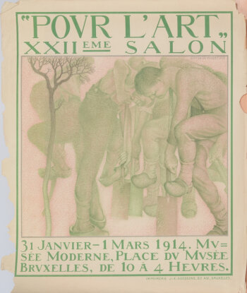 Gustave Van de Woestijne Pour l'Art original lithographic poster 1914