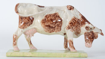 Domien Ingels A cow, a rare glazed ceramic sculpture