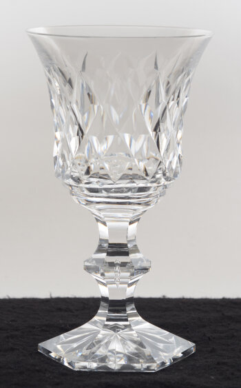 Val Saint-Lambert, model Metternich, taille fantaisie, cut crystal wine glass
