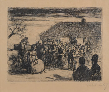 Jakob Smits Christ mocked, an original etching