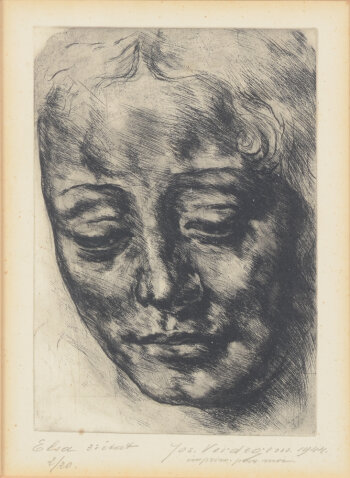 Jos Verdegem, Elza, 1944 an original etching