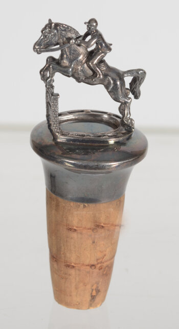 the lucky jockey stopper, sterling silver and cork