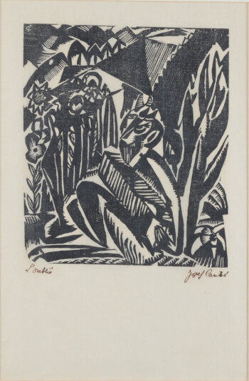 Jozef Cantré l'Oublié, an expressionist woodcut from 1919