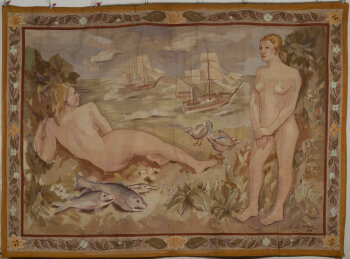 Ernest Albert a large hand woven tapestry