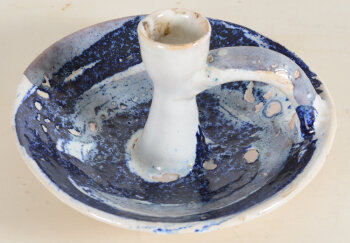 Jack Jefferys (attributed to) a ceramic chamberstick, 1950's