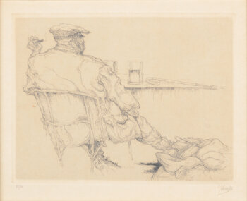 Jules De Bruycker, an etching from the 'Gens de chez Nous' series, 1941