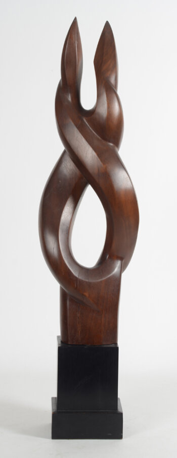 Roger Bracke An abstract wooden sculpture
