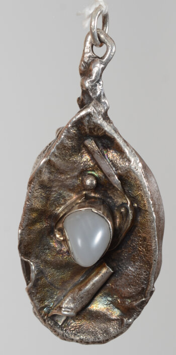 Jens Gudjonsson, an Icelandic brutalist silver pendant, 1960-70's