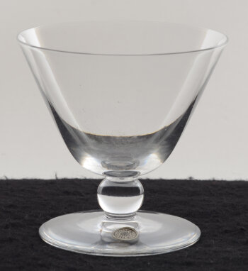 Val St-Lambert, model Bob, a crystal wine glass in art deco style