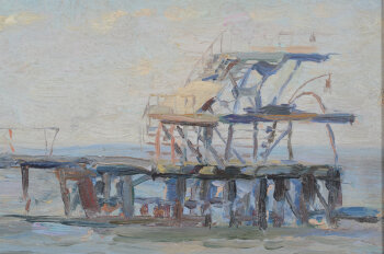 Vladimir Stepanovich (attributed to), a pier with diving boards construction