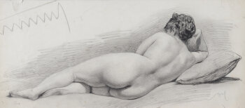Armand Heins reclining nude drawing
