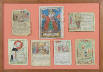 A frame with 7 devotional images (old engravings)