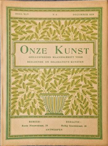 Onze Kunst 1928 art and applied arts of the Netherlands